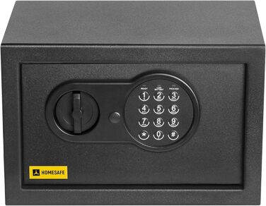 Домашній сейф HomeSafe HV24E з електронним замком, 20x44x38 см. Підходить для зберігання грошей, прикрас, документів та ноутбука.