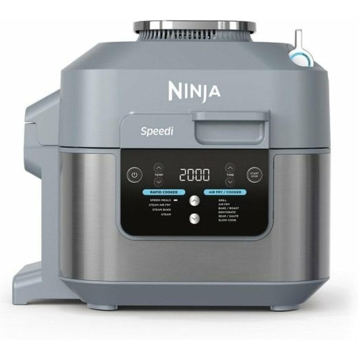 Мультиварка Ninja Speedi 10-в-1: Rapid Cooker & Air Fryer, 5.7L, ON400UK, сірий колір, 10 функцій (Air Fry, Steam, Grill, Bake, Roast, Sear, Slow Cook)