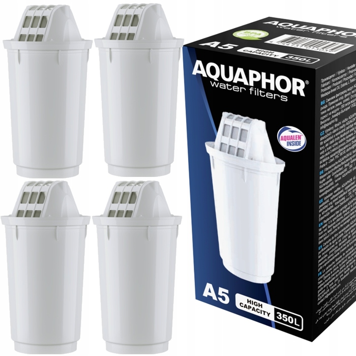 Смінні фільтрувальні картриджі для глечика Aquaphor A5, 4 шт.