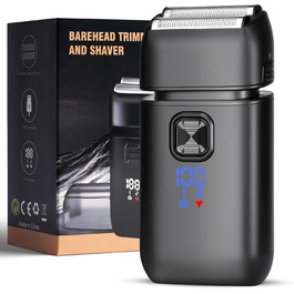 Електричний гоління для чоловіків Flintronic: водонепроникний, багатофункціональний, з глибоким очищенням, USB-C, 120 хв, 2-в-1, чорний