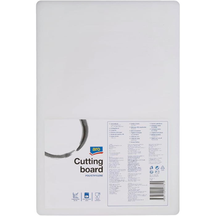 PE cutting board, 40 x 60 x 1.5 cm, white