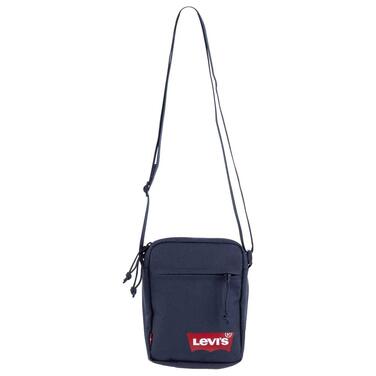 Жіноча міні-сумка крос-боді Levi's Mini Crossbody Solid з логотипом Batwing (темно-синя, Navy Blue)