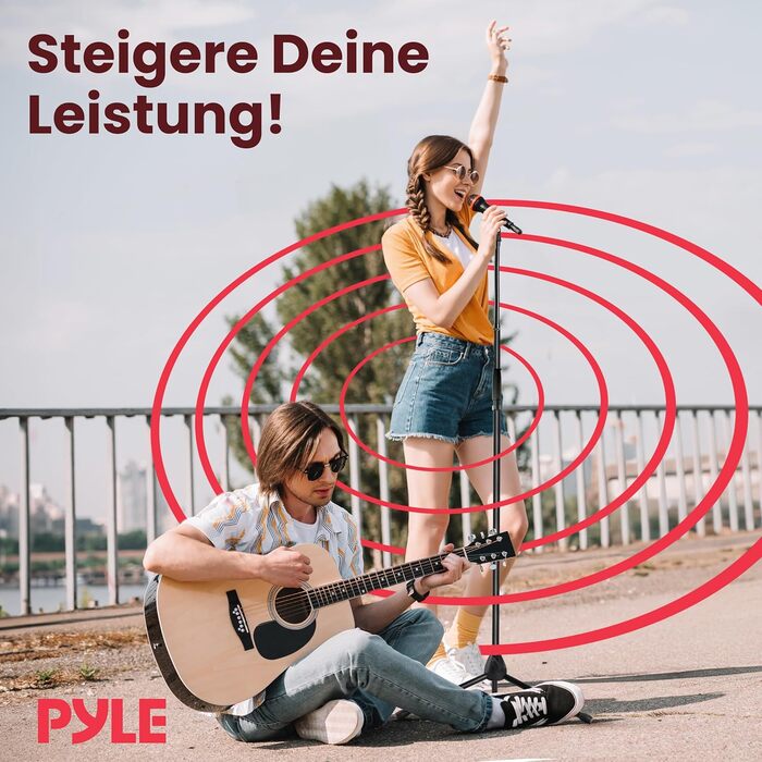 Мікрофонний стійка Pyle з регульованою висотою 85-153 см, універсальна, з міцною основою