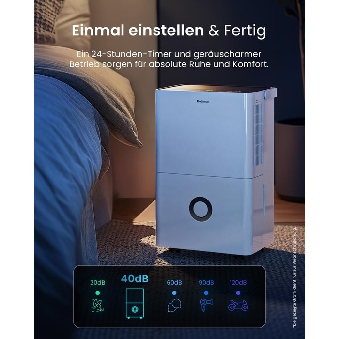 Про Breeze Зволожувач повітря 30л/24г - електричний з Wi-Fi та додатком - датчик вологості, 4л бак, таймер, шланг - від вологи та плісняви