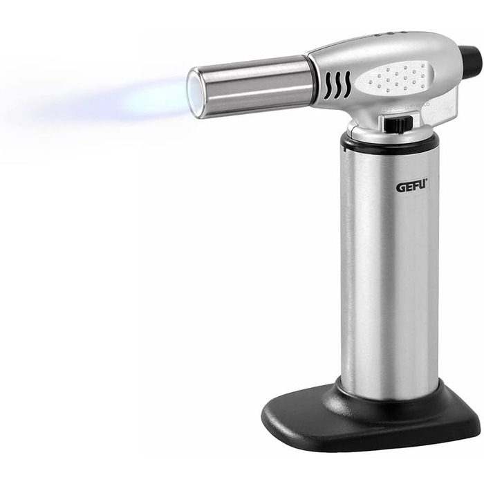 GEFU FUEGO – Кухонний пальник FUEGO з регульованою полум'ям до 1300°C | 60 хв. роботи | Для крем-брюле, овочів | З дитячим блокуванням