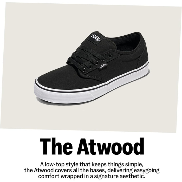 Чоловічі кросівки Vans Atwood, 43 розмір, чорного кольору