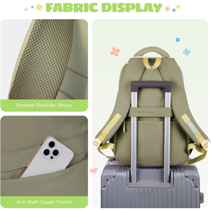 Шкільний рюкзак для дівчаток-підлітків 2025, для школи/гімназії, водонепроникний, для ноутбука 15.6