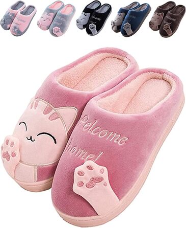 Тапочки додому JackShibo для жінок та чоловіків, зимові, плюшеві, теплі, з фетру, зручні (36/37 EU, червоні)