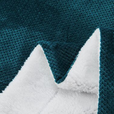 Плюшевий плед SOCHOW з флісу, 220x240 см, блакитно-зелений | Плед для ліжка, дивана, крісла
