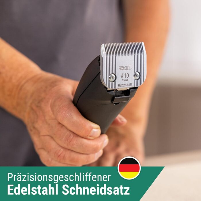 Машинка для стрижки собак та котів Moser Max 50+ Agrarzone Edition з набором гребінців - потужна, тиха, 2 рівня потужності