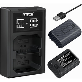 Акумулятор BTECH NP-FZ100 2600mAh (2 шт.) з USB-зарядним пристроєм для камер Sony з акумулятором NP-FZ100