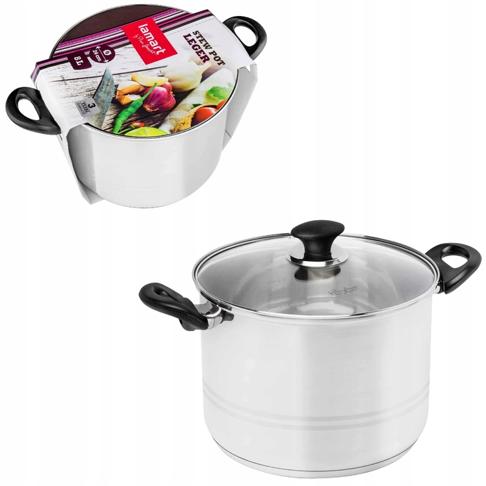 Каструля Lamart LEGER LTB2418 з кришкою, 24 см, 7,9 л