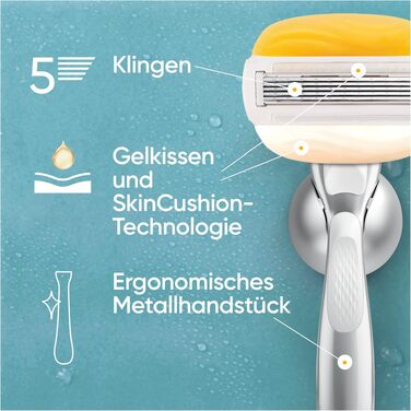Жіноча бритва Gillette Venus Pro Comfortglide з ароматом кокоса, срібляста (бритва + 6 змінних касет)
