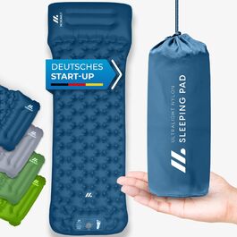 Каремат NORDMUT® самонадувний 6 см - Ultraleicht, компактний, для кемпінгу та відпочинку на природі. Кольори: зелений, блакитний