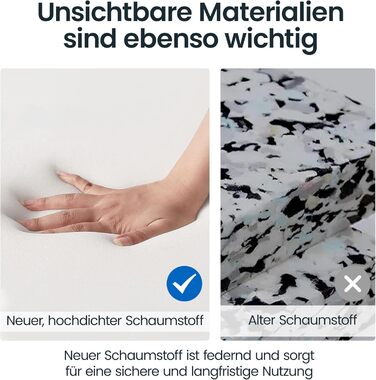 Офісний крісло Yaheetech ергономічне, з підйомними підлокітниками, поворотне з підголівником, для керівника, з функцією гойдання, до 136 кг, сірий