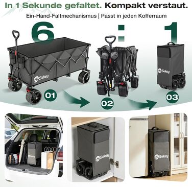 Бомбовоз Sekey XXXL, 300л, 200кг, для великих сімей, складний, антрацит