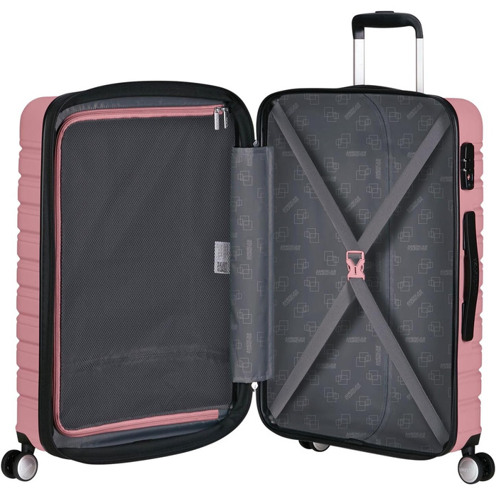 Чемодан American Tourister Flashline, 67 см, 69/75 л, чорний (Shadow Black) / ротаційний (Spinner M)