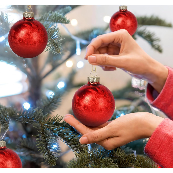 Скляні кулі для прикраси ялинки Hengsong, 24 шт., чорні та золоті, 6 см. Ідеальні для різдвяного декору