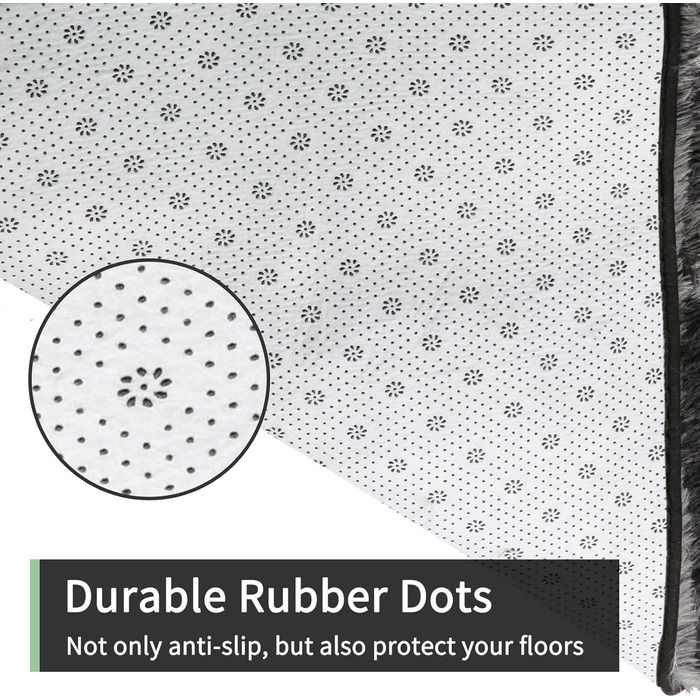 Теппич для вітальні Sour Lemon 140x200 см, сірий, миючий, нековзний, великий, пухнастий, м'який, сучасний, для дому