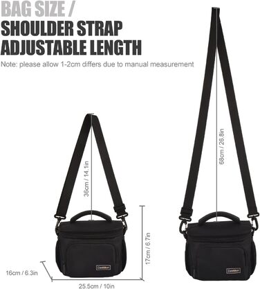 Захисний футляр для дзеркальної камери, вологостійкий, для Canon, Nikon, Sony, Fuji, DLR/LR, об'єктив (Чорний, M)