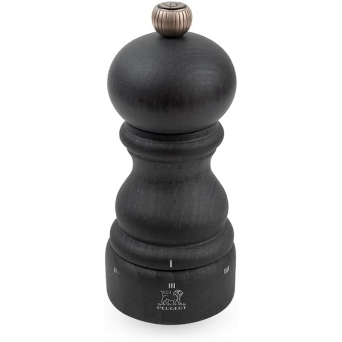 Млинок для перцю PEUGEOT Paris u'Select 12 см, графіт, дерево, 6 режимів помелу
