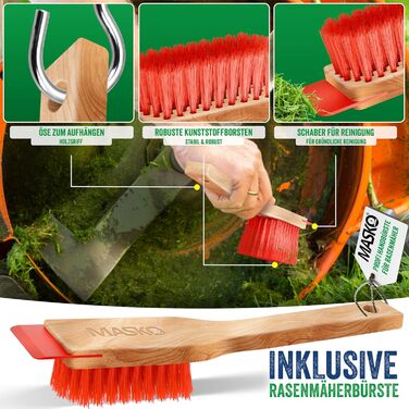MASKO® Електричний аератор-скарифікатор 2в1 для газону, 1800 Вт, 40 см, 55 л, регулювання глибини, лоток, щітка, рукавички