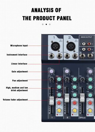 Професійний мікшер Weymic F7, 7-канальний, 2-шинний, з USB-аудіоінтерфейсом та стереоеквалайзером для діджеїв, караоке, сценічних і музичних застосувань