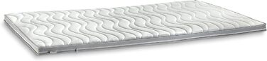GELAX® | Gel Foam Topper Mattress Pad | 7cm Total Height | Washable Cover with 3D Mesh Climate Band and Border Channels | Density RG 50 | 90 x 200 cm
