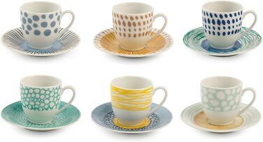 Villa d'Este Home Tivoli, Marea Espresso cups with saucer, set of 6