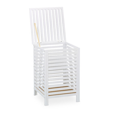 Relaxdays Laundry Hamper Walnut with Bag