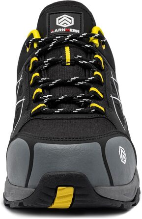 Робочі черевики LARNMERN для чоловіків та жінок. Безпечні черевики SRC, антистатичні, зі сталевим підноском, протипрокольні, легкі, комфортні, дихаючі (43.5 EU, жовті)