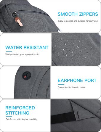 Жіночий рюкзак RAVUO, водонепроникний, для ноутбука 15.6