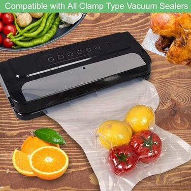 WVacFre 100-Piece Vacuum Bags 15x25cm (50) and 20x30cm (50) - Vacuum Bags for Food, BPA-Free Vacuum Sealer Bags for Vacuum Sealers and Foil Sealers Suitable