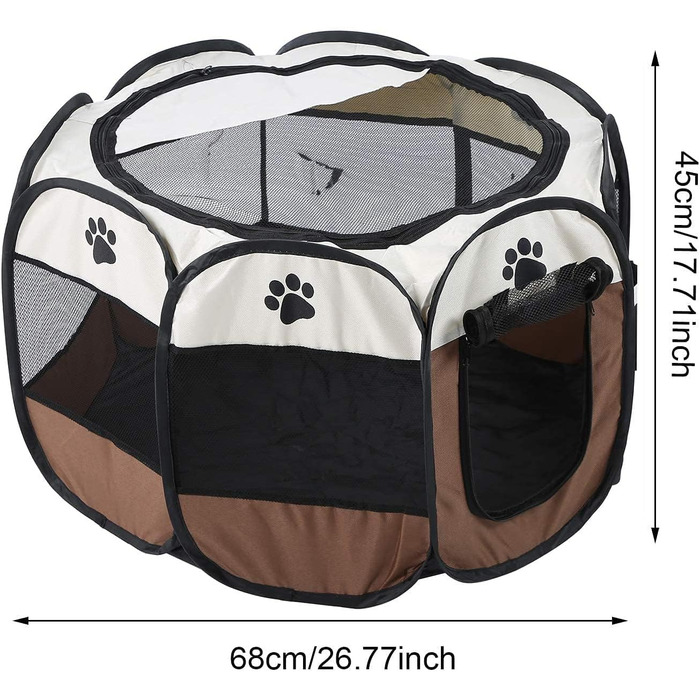 Клітка-забіг для собак і тварин, переносний забіг для собак, кроликів, котів. Оксфорд 600D, для внутрішнього та зовнішнього використання