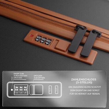 Набір валіз FERGÉ Milano 3 шт. з жорстким корпусом (Handgepäck, L, XL) - сірий