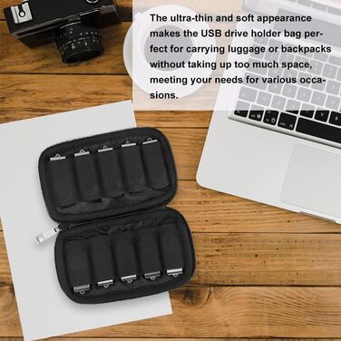 Організатор для USB-накопичувачів: кейс-коробка на 10 шт. чорного кольору