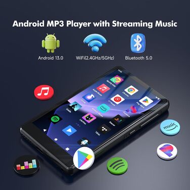MP3 плеєр 163GB з Bluetooth, Spotify, WiFi, сенсорним екраном 4.5