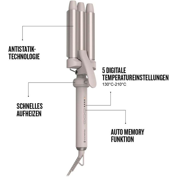 Стайлер Remington Trendology CI41MS5 5в1: плойка, браш, насадки для локонів 13-33 мм