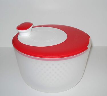 Сушарка для салату Tupperware 3,8 л червоно-біла, салат-карусель
