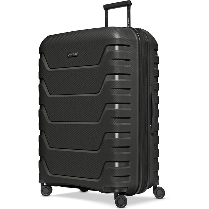 Чемодан тріумф SMARTBOX Hartschalen Check-in XL, 76 см, 111-120 л, розширюваний, з TSA-замком, з поліпропілену, 4 колеса, чорний