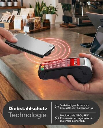 Кластинка для карток з RFID захистом та подарунковою коробкою – Мінімалістичний гаманець для чоловіків – Компактний картхолдер з безконтактним захистом (Alpha Collection) 05. Срібний випуск