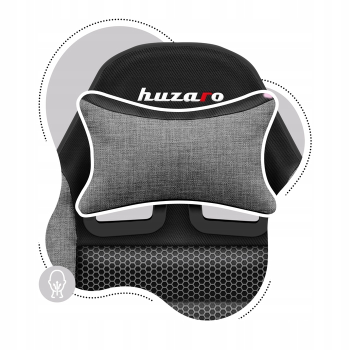 Ігрове крісло Huzaro Ranger 6.0, тканина, чорно-сіре