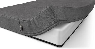 Ортопедичний килимок для собак від нетримання Knuffelwuff Lenie, 100 x 65 см, сірий - легко мити, з антиковзаючою основою, для собак великих, середніх та малих порід