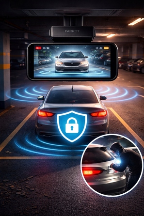 Автомобільний відеореєстратор FARROT A8 4K з GPS, WiFi, передньою та задньою камерами та функцією ADAS