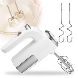 Електричний ручний міксер 400W з 2 вінчиками та гаками для тіста, 5 швидкостей, для випічки, тортів, яєць та збивання