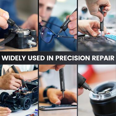 Електрична викрутка 78 в 1 з LED екраном та 72 бітами S2 для ремонту ноутбуків, окулярів, годинників