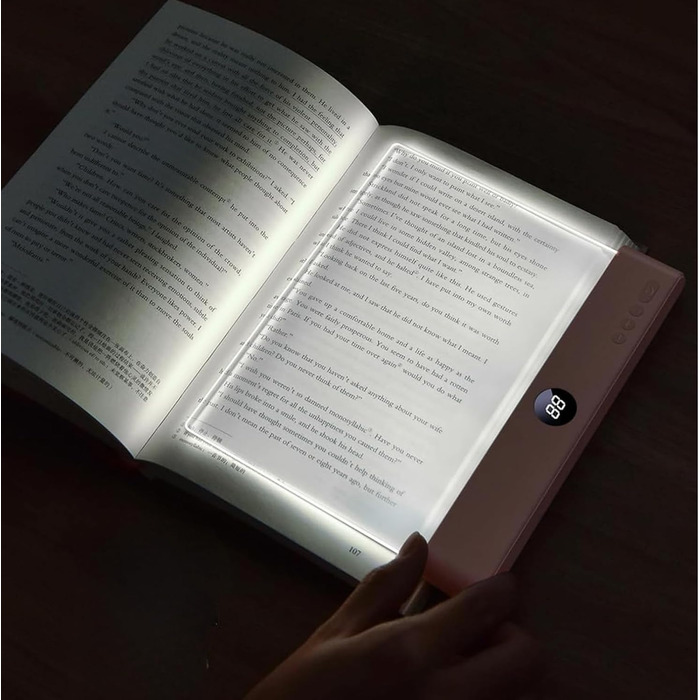 LED Лампа для читання книг Smart Panel з 3 режимами та таймером, нічник на приліжкову тумбочку, USB акумуляторна, біла