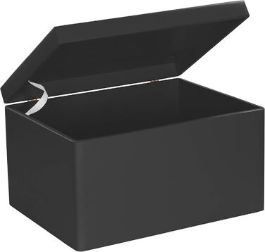 Large Wooden Box with Lid - All-Purpose Wooden Box - Storage Box | Toy Chest - Gift Packaging | Decorative Box for Crafts FSC® (Black, approx. 40 x 30 x 24 cm | XL)