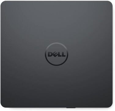 Зовнішній USB DVD+/-RW привід Dell Slim AA8DW316, антрацит — тонкий та легкий привід для читання та запису DVD/CD, Plug-and-Play, сумісний з Windows