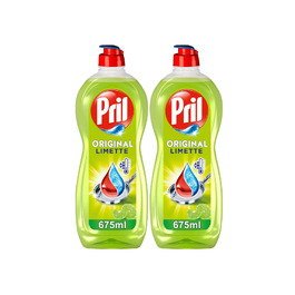Засіб для миття посуду PRIL Original Limette, з високою жиророзчинною здатністю, свіжий аромат лайма, 675 мл (набір 12 шт)